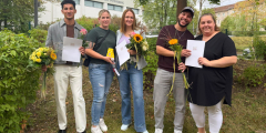 Bad Salzschlirf: Ehemalige Azubis und Mitarbeitende bei Feier zum Ausbildungsende.