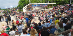 Lindenfels: Publikum im ZDF-Fernsehgarten in Mainz.