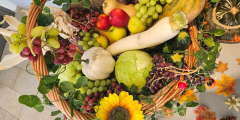Malsch: Herbstfrüchte im Korb für Erntedankcafé.