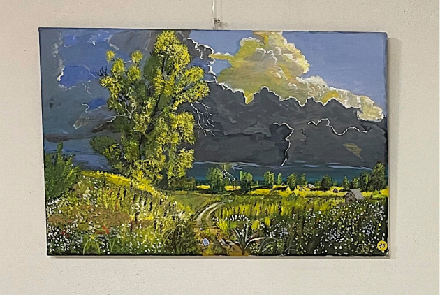 Bad Salzschlirf: Gemälde mit Naturmotiv eines Kunstschaffenden des Karl Mertens Kunstverein Rathenow-Havelland.
