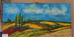 Dudenhofen: Landschaftsgemälde von Birgit Meyer.