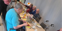 Malsch: Bewohner frühstücken gemeinsam am Vatertag.